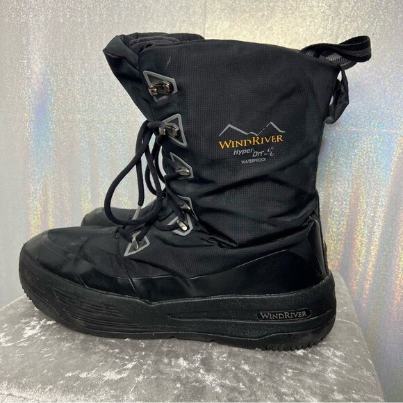 Windriver hyper dri waterproof boots winter black warm snow outdoors hunting main image 7